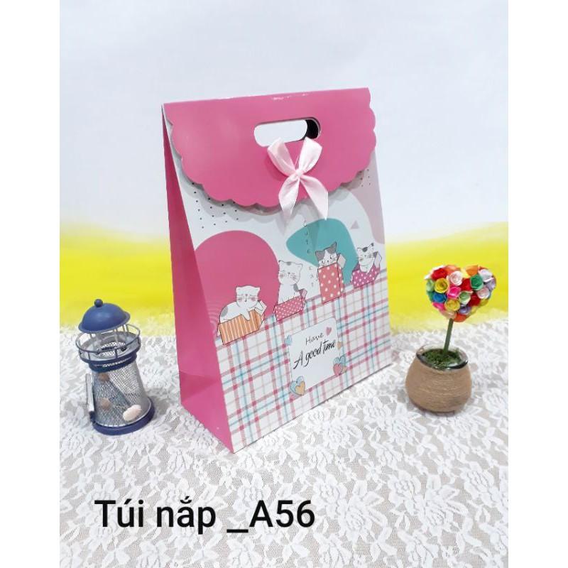 Túi giấy nắp nơ nhiều size