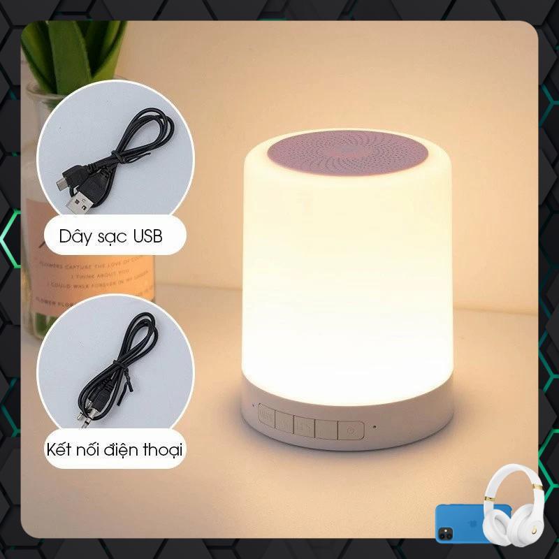 Loa Bluetooth Đèn Ngủ, Đèn Led Cảm Ứng Đổi Màu,Nghe Đài FM PPD-01