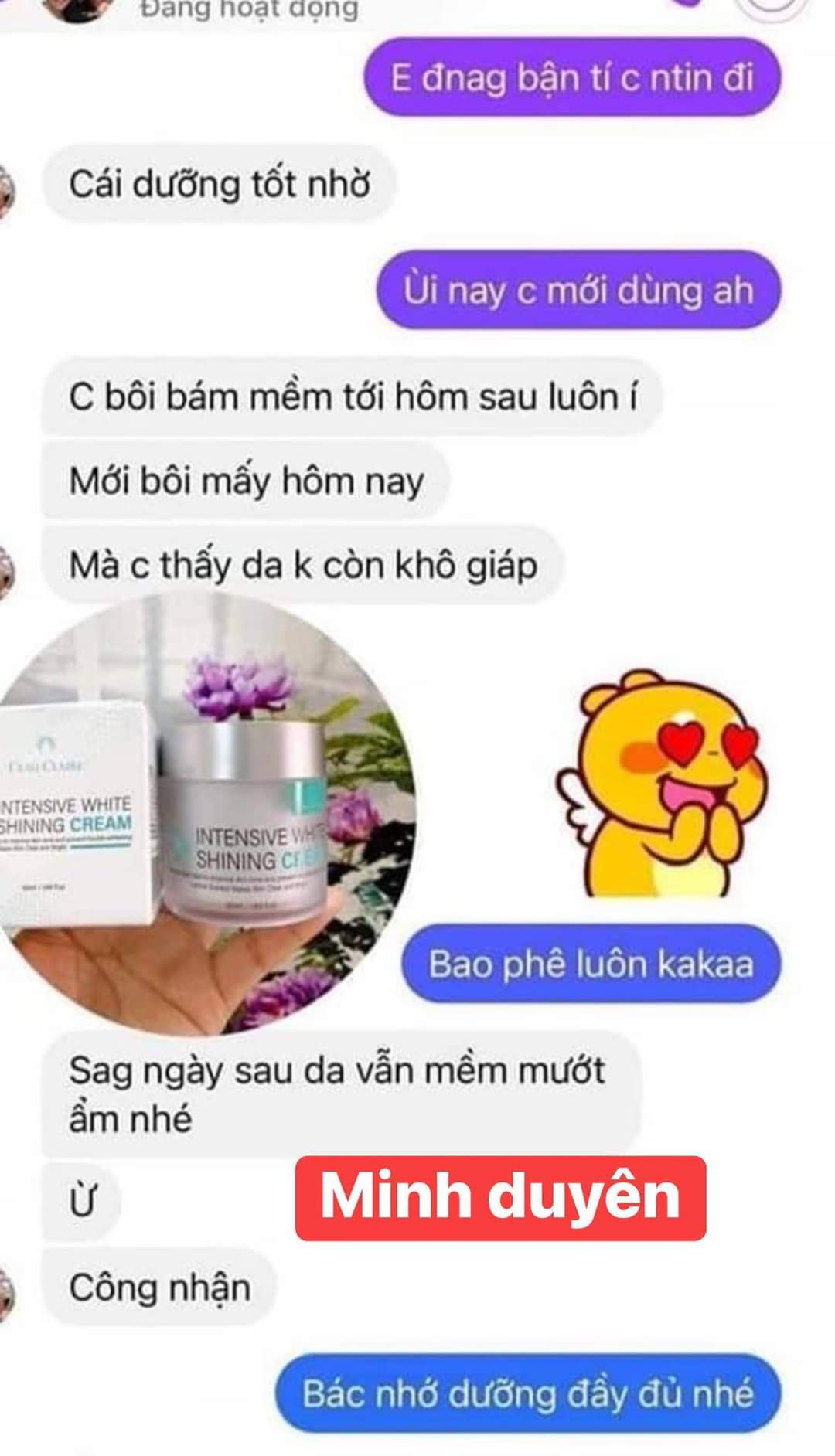 Kem dưỡng trắng căng bóng chuyên sâu – Intensive White Shining Cream Leau Claire