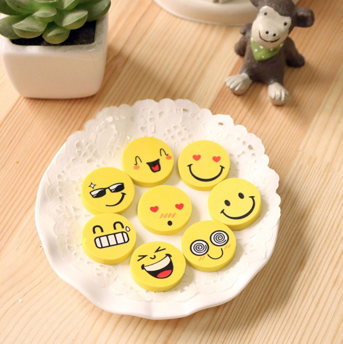 [COMBO 8 IN 1] Bộ Cục Tẩy Hình EMOJI Cực Dễ Thương - Cục Gôm Tẩy Bút Chì Cho Bé