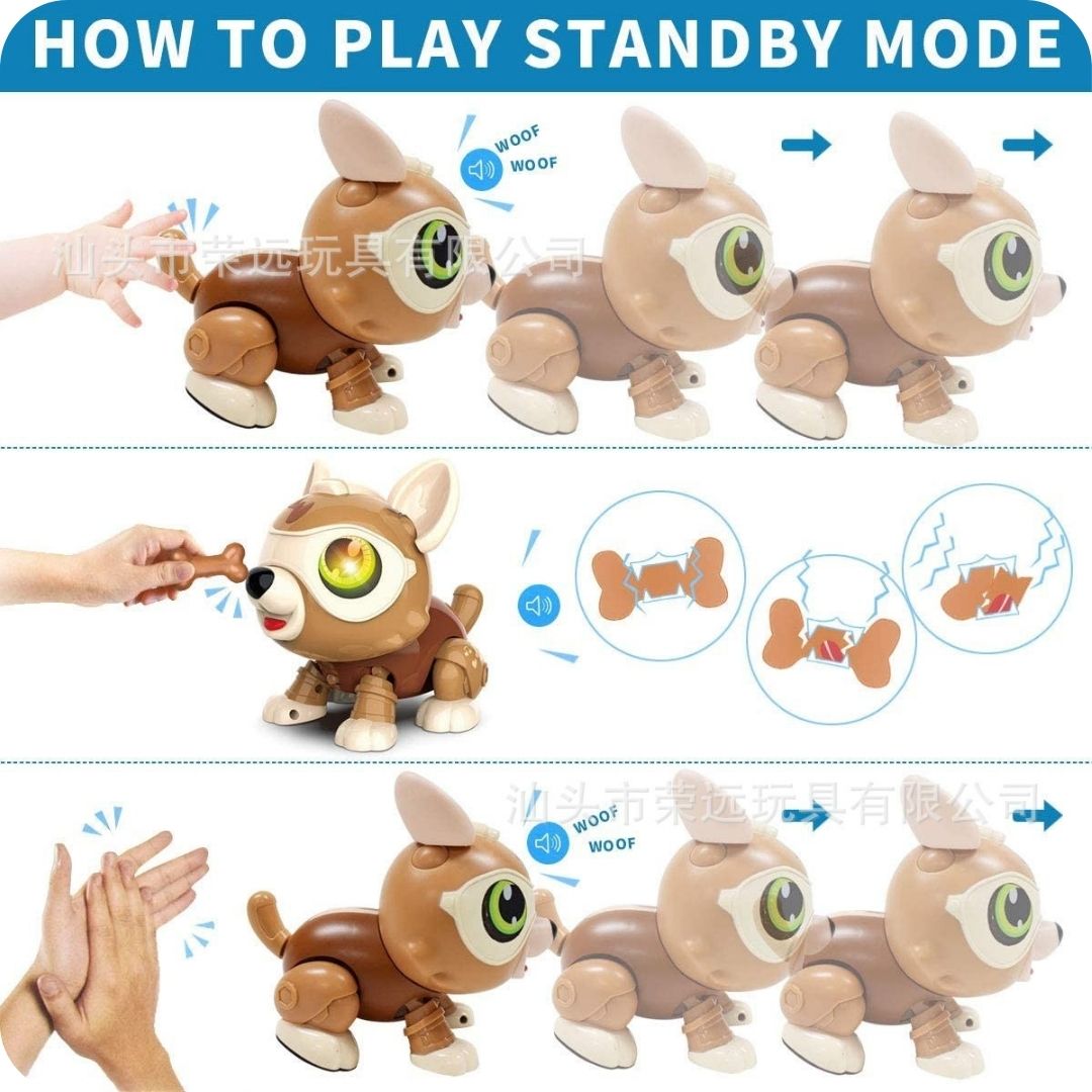 [Có sẵn] Đồ chơi trẻ em, đồ chơi cún con EASYTOYS thông minh cảm biến theo hành động cực kỳ dễ thương