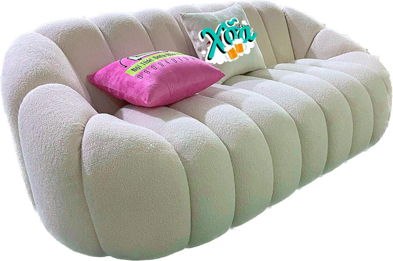 Sofa Đám Mây Juno Sofa nệm lò xo túi 2m êm ái vải lông cừu cao cấp