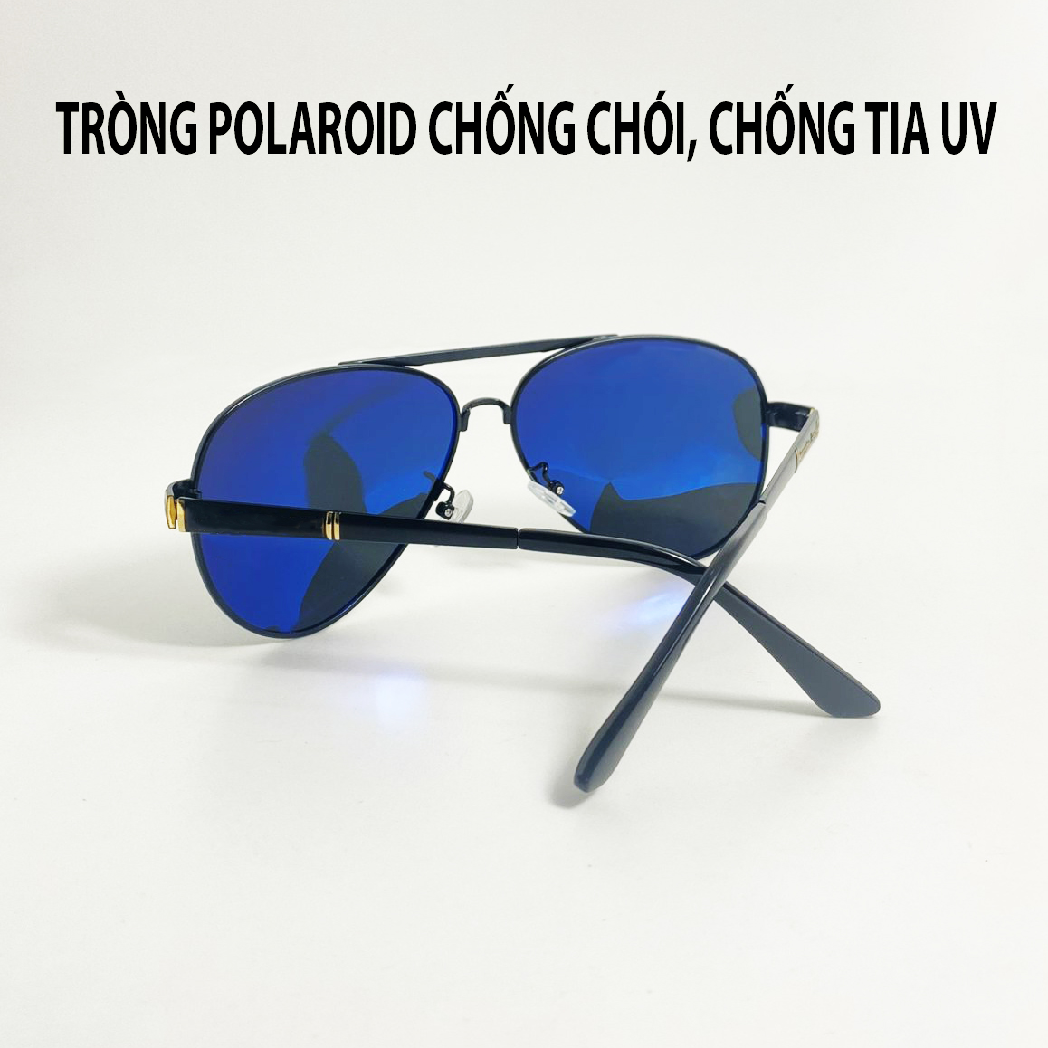 Kính mát nam thời trang cao cấp Jun Secret kiểu kính phi công, tròng đen Polaroid chống nắng, chống tia UV JS70A68