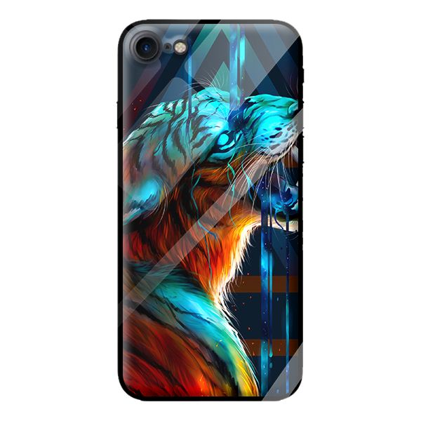 Ốp kính cường lực cho iPhone 8 nền hổ 1 - Hàng chính hãng