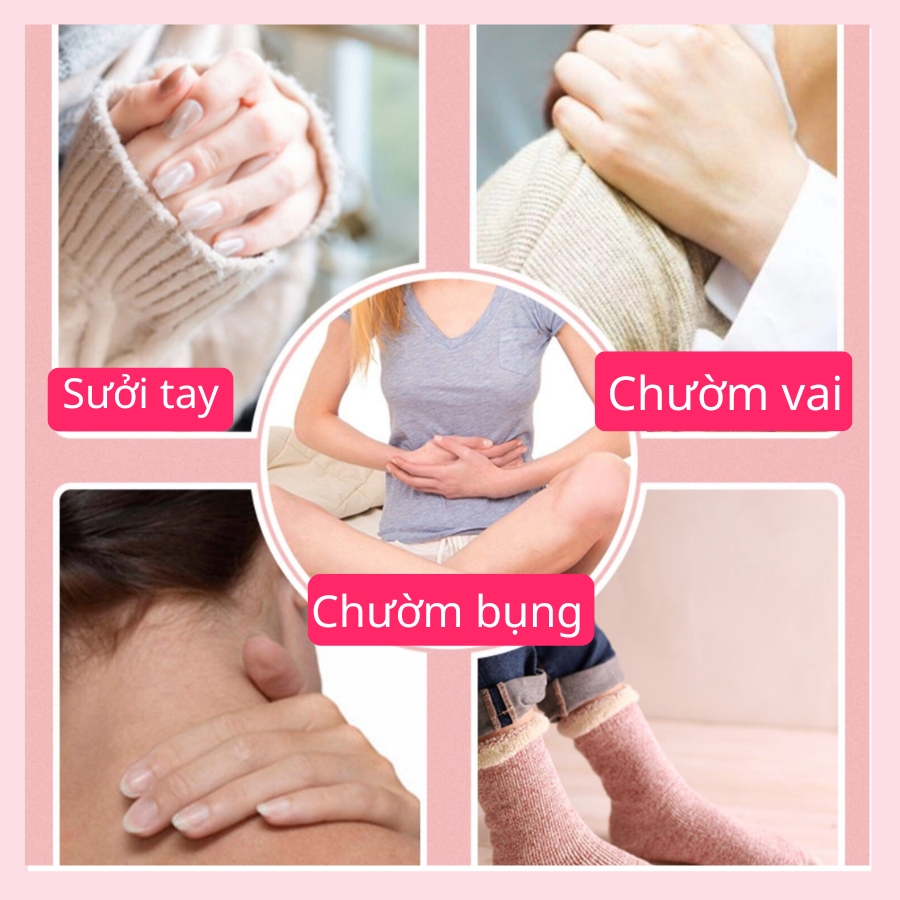 Túi chườm nóng lạnh đa năng Puha 1000ml, túi chườm bụng kinh sưởi ấm giữ nhiệt hỗ trợ giảm đau cho bạn nữ