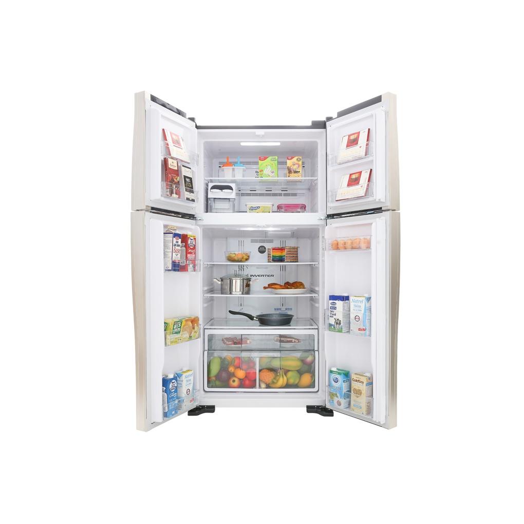 Tủ lạnh Hitachi 4 cánh màu đen R-FW650PGV8 509 lít - Hàng chính hãng