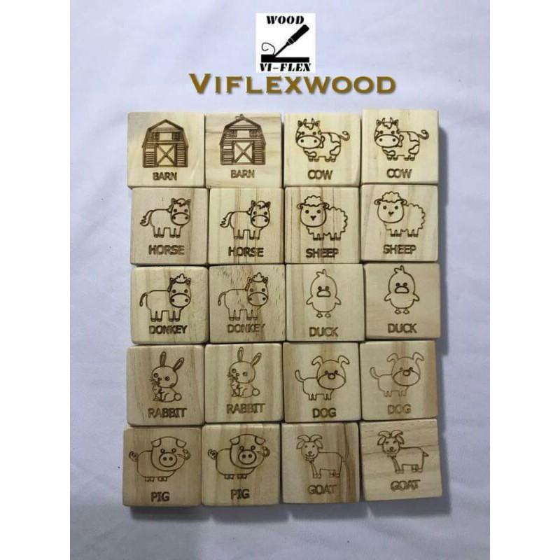 Trò chơi Tiếng Anh_ Lật hình giống nhau_MATCHING GAME-viflex wood