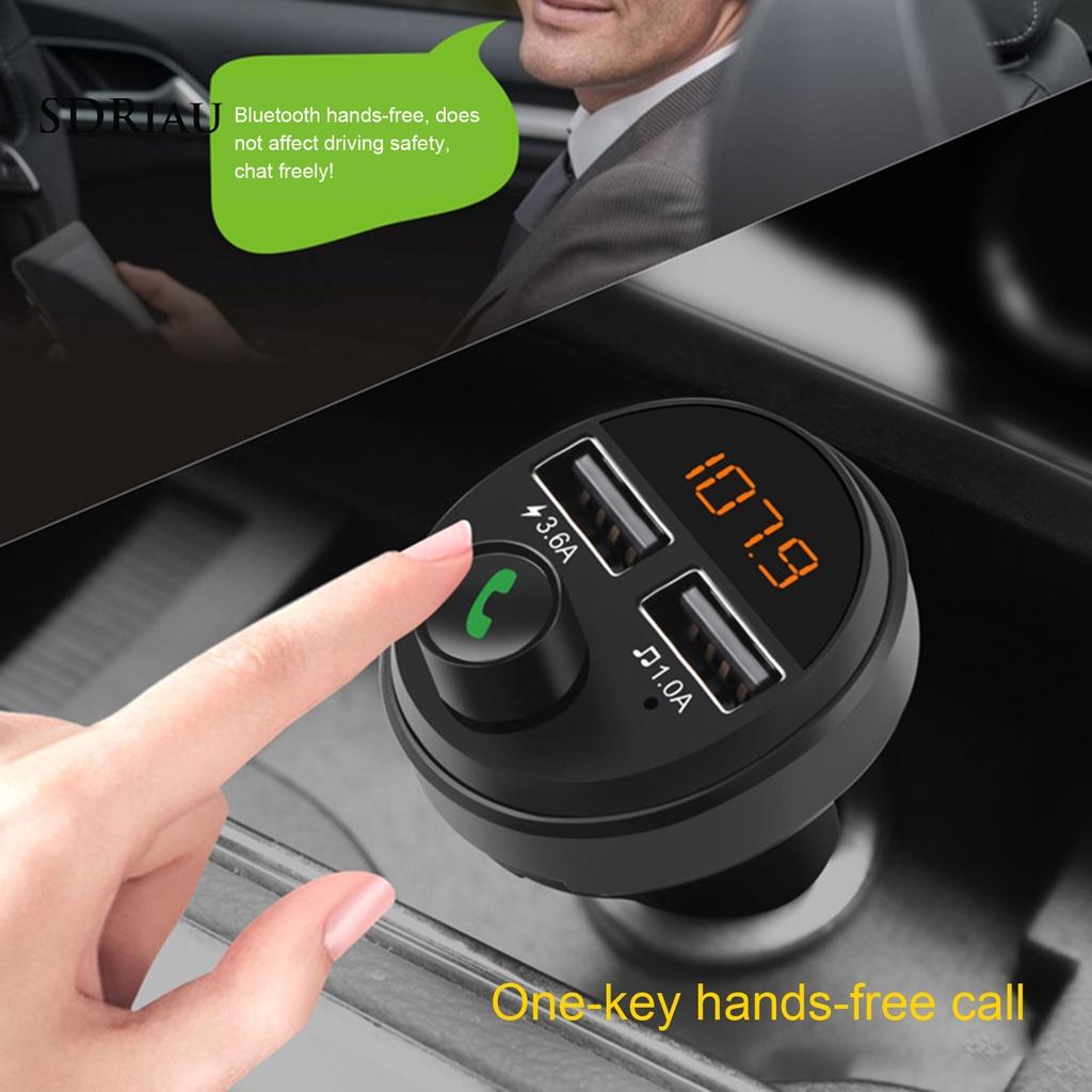 *QCDZ* 615 Bluetooth Player Intelligent Voice Memory Function ABS FM Transmitter Car Charger with 2 USB Port for Car