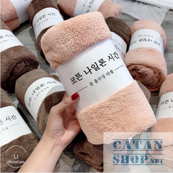 Khăn tắm lông cừu hàn quốc cao cấp 70x140 cm chất bông siêu mềm mịn thấm nước cực nhanh Loại 1 GD389-KhanHQ-Ktam