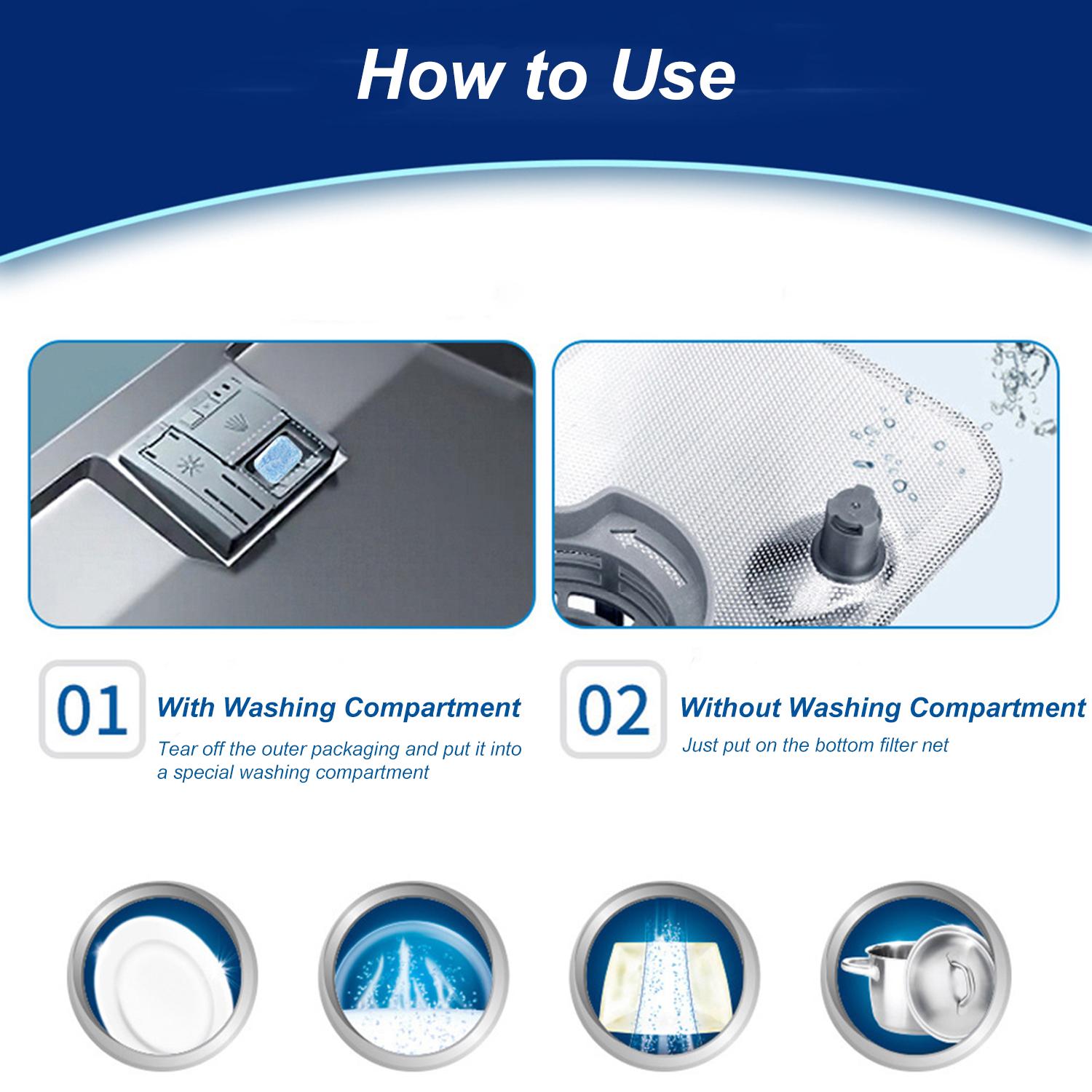 Bộ 30 Viên nén sủi bọt làm sạch máy rửa bát