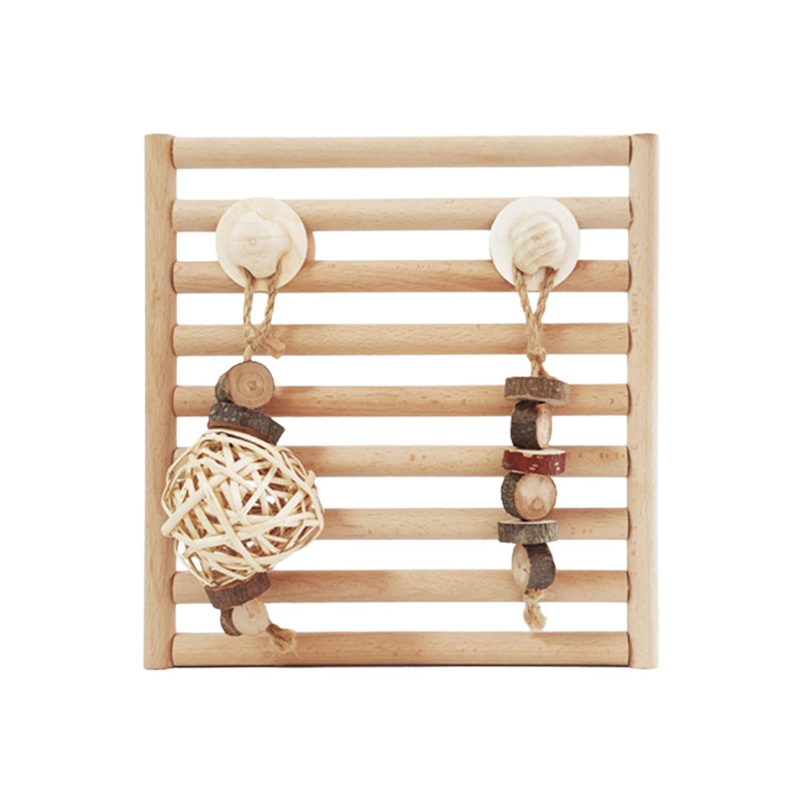 Rabbit Chew Toys, Wooden Doors, Exercise Biting Hamster Chew Toys for Bunny Small Animals