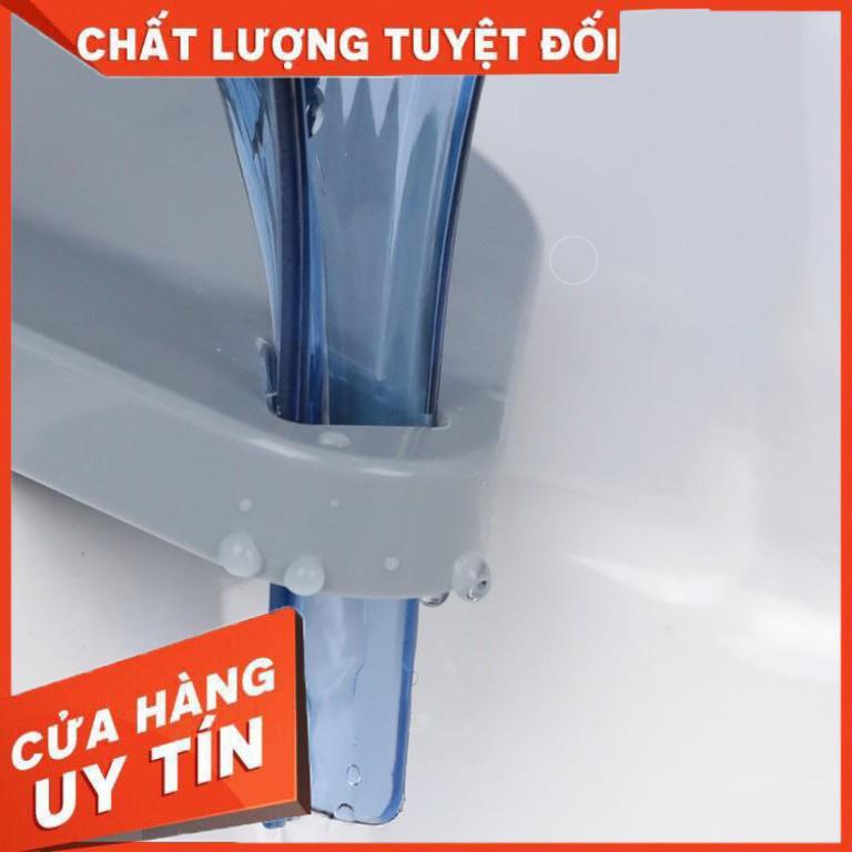 Giá để xà bông tắm hình chiếc lá bằng nhựa trong suốt bắt mắt