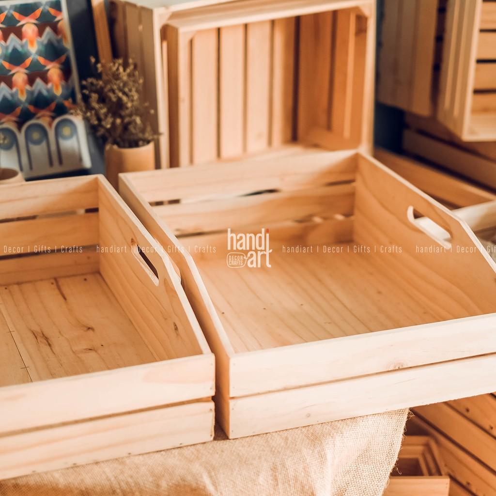 Khay gỗ pallet đựng trái cây/hoa quả/rau củ - wooden pallet