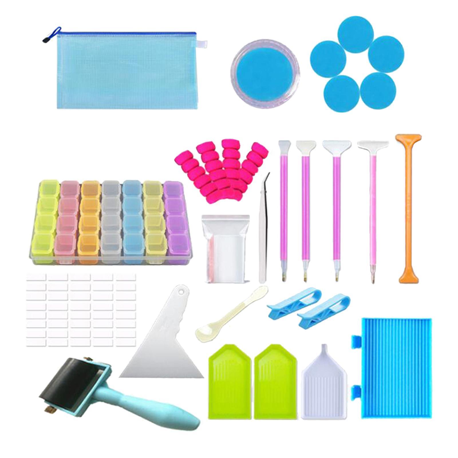 58PCS 5D DIY  Cross Stitch Tools Art Painting Accessories Kits