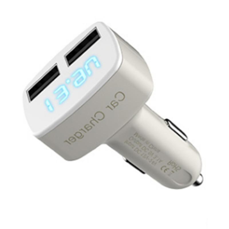 Hiển thị LED 4 trong 1 Bộ sạc xe hơi USB DC 5V 3.1A Bộ điều hợp phổ biến với điện áp/nhiệt độ/máy kiểm tra máy đo hiện tại Digital