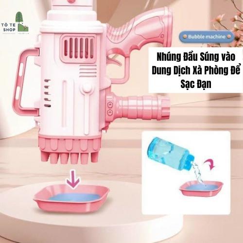 Máy bắn bong bóng xà phòng, bắn bong bóng 32 nòng cực đẹp, nhiều bóng cho bé tích cực vận động, vui chơi giải trí