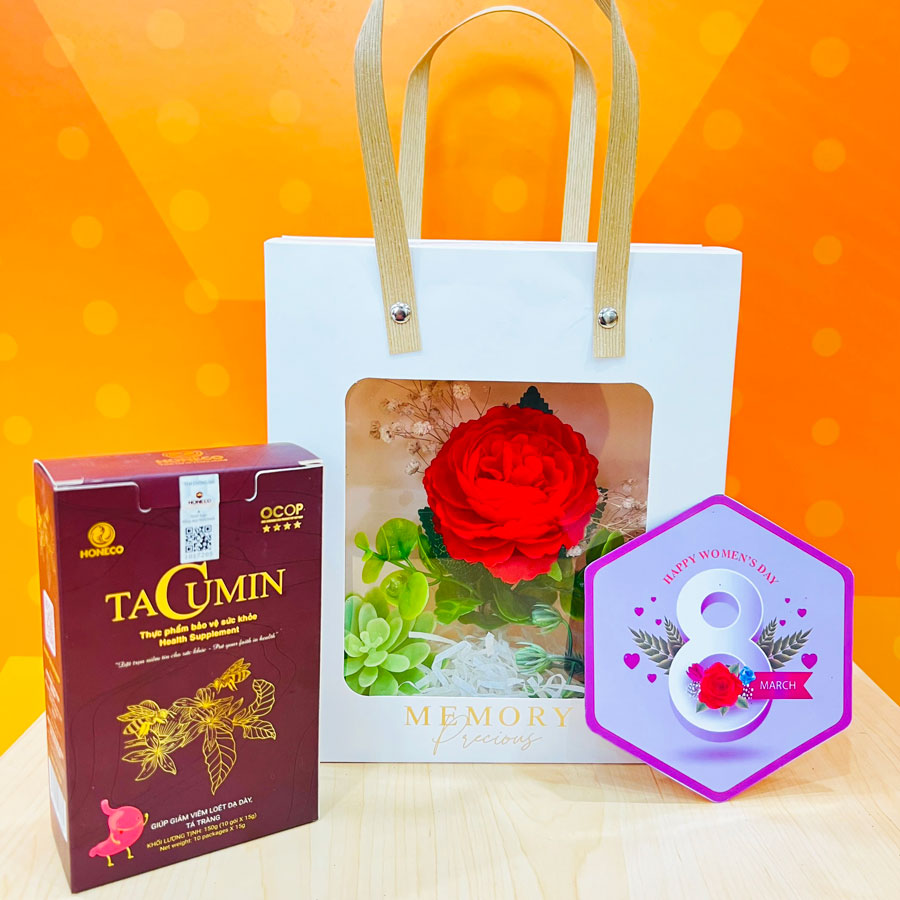 Túi quà 8/3 - 20/10 Mật ong Tacumin 10 gói x 15g