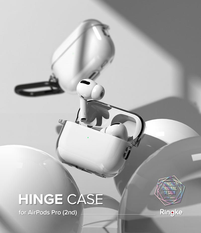 Vỏ Ốp dành cho Airpods Pro 2 RINGKE Hinge Clear - Hàng Chính Hãng