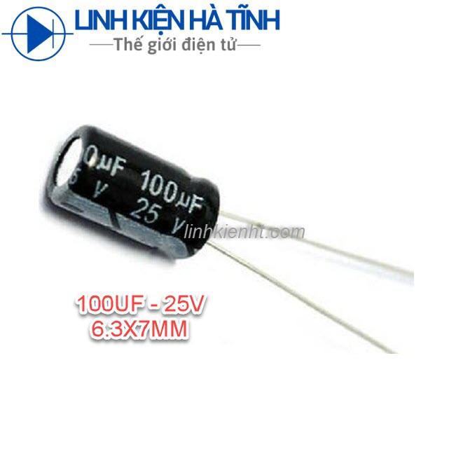 10 con tụ hóa 100UF 25V 6.3x7mm