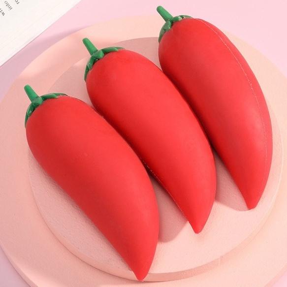 Squishy HÌNH QUẢ ỚT Mochi đồ chơi bóp tay mềm mịn dễ thương chân thực giảm stress co dãn đàn hồi ngộ nghĩnh bóp
