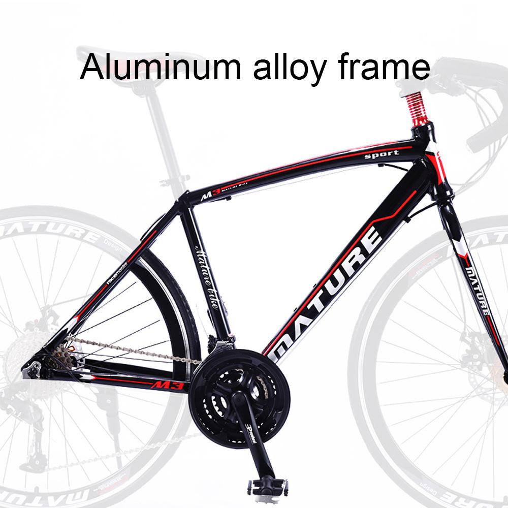 City Road Bike biến đổi tốc độ cạnh tranh xe đạp kép phanh đĩa nhẹ nam và nữ sinh viên thay thế đi bộ đi bộ đi bộ Color: White Blue Number of speeds: 27