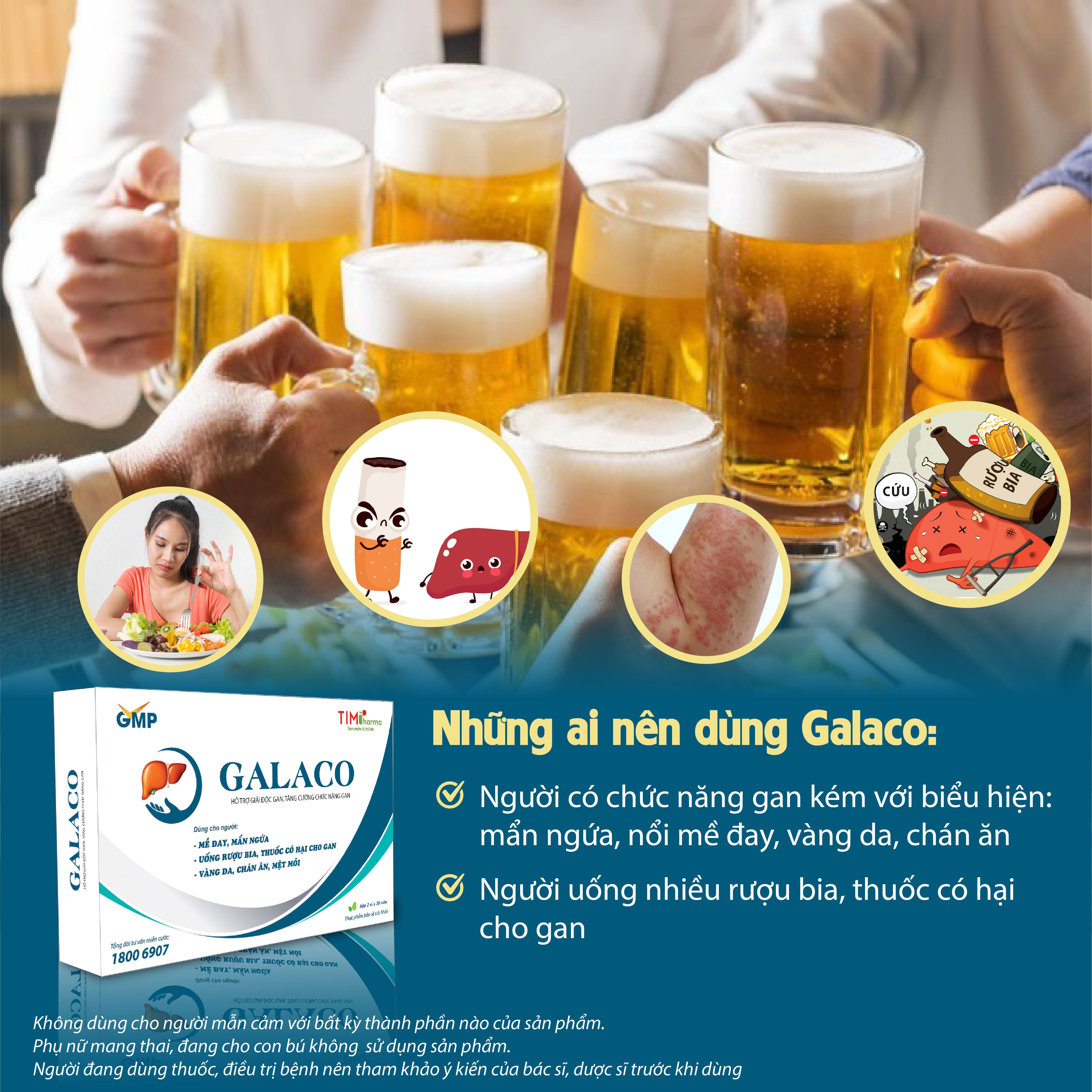TPBVSK GALACO - Hỗ trợ giải độc gan, tăng cường chức năng gan