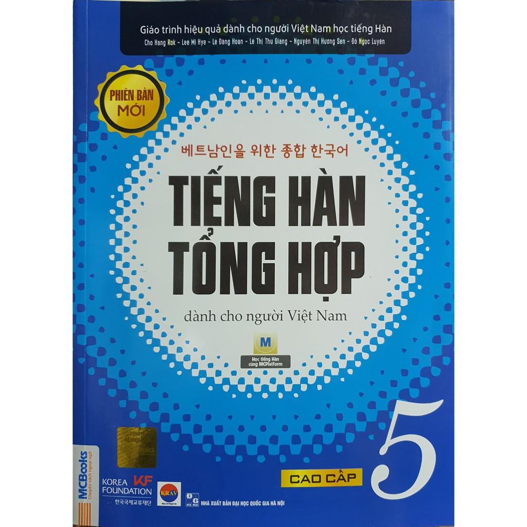 Sách - Trọn Bộ Giáo Trình Tiếng Hàn Tổng Hợp Cao Cấp Tập 5 Bản Đen Trắng (SGK + SBT)