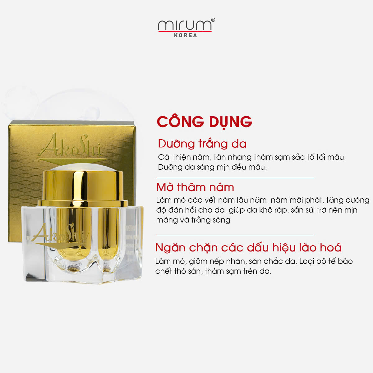 Kem Akoshi siêu dưỡng trắng da 10 trong 1