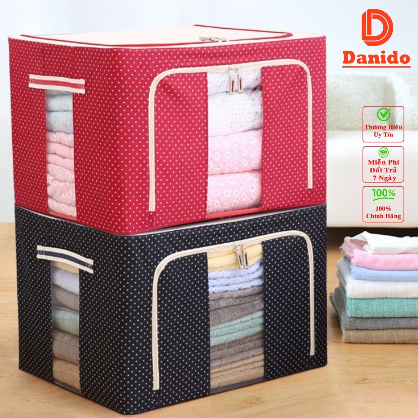 Bộ 2 Túi Đựng Chăn Màn - Túi Quần Áo Khung Sắt Gấp Gọn 2 Chiếc Cao Cấp