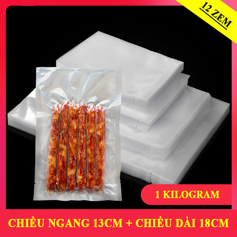 Túi Hút Chân Không Thực Phẩm Hai Mặt Trơn - 13cmx18cm