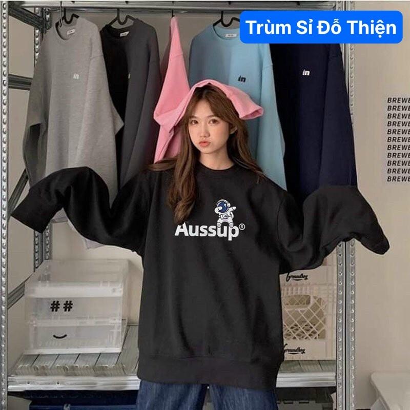 Áo khoác hoodie sweater nam Aussup form rộng chất nỉ bông cao cấp Đủ Size cho nam nữ mặc nhà đi học chơi phong cách Hàn