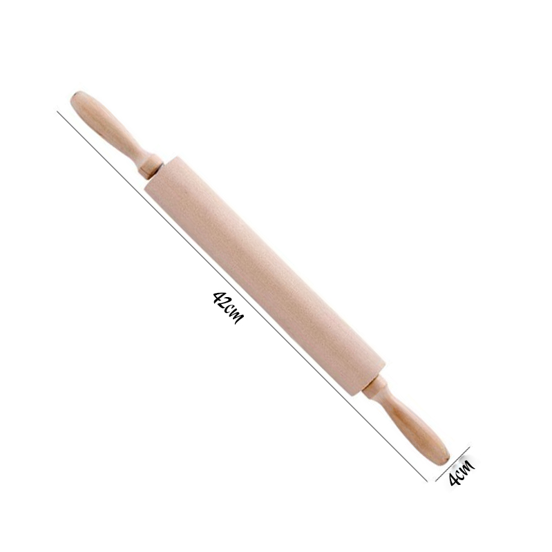 Cây Lăn Bột Gỗ Trục Xoay ,Rolling Pin (42cm)