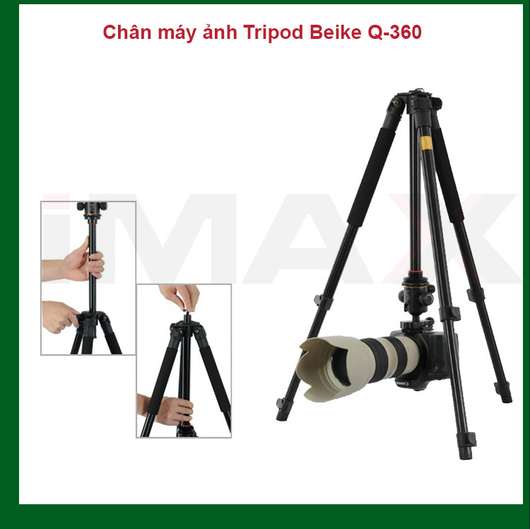 CHÂN MÁY ẢNH TRIPOD BEIKE Q-360 - HÀNG NHẬP KHẨU