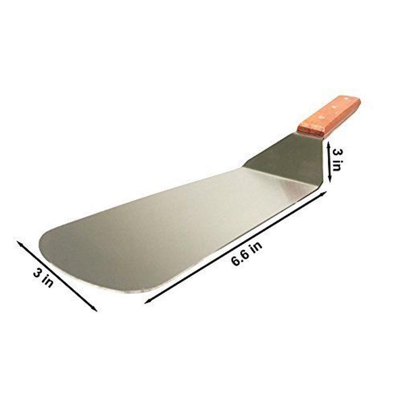 5 cái/bộ Thìa Đũa Inox Tay Cầm Gỗ Vỉ Nướng Salad Cạp Xay Thịt BBQ Nướng Đồ Dùng Nấu Ăn Dụng Cụ Nhà Bếp