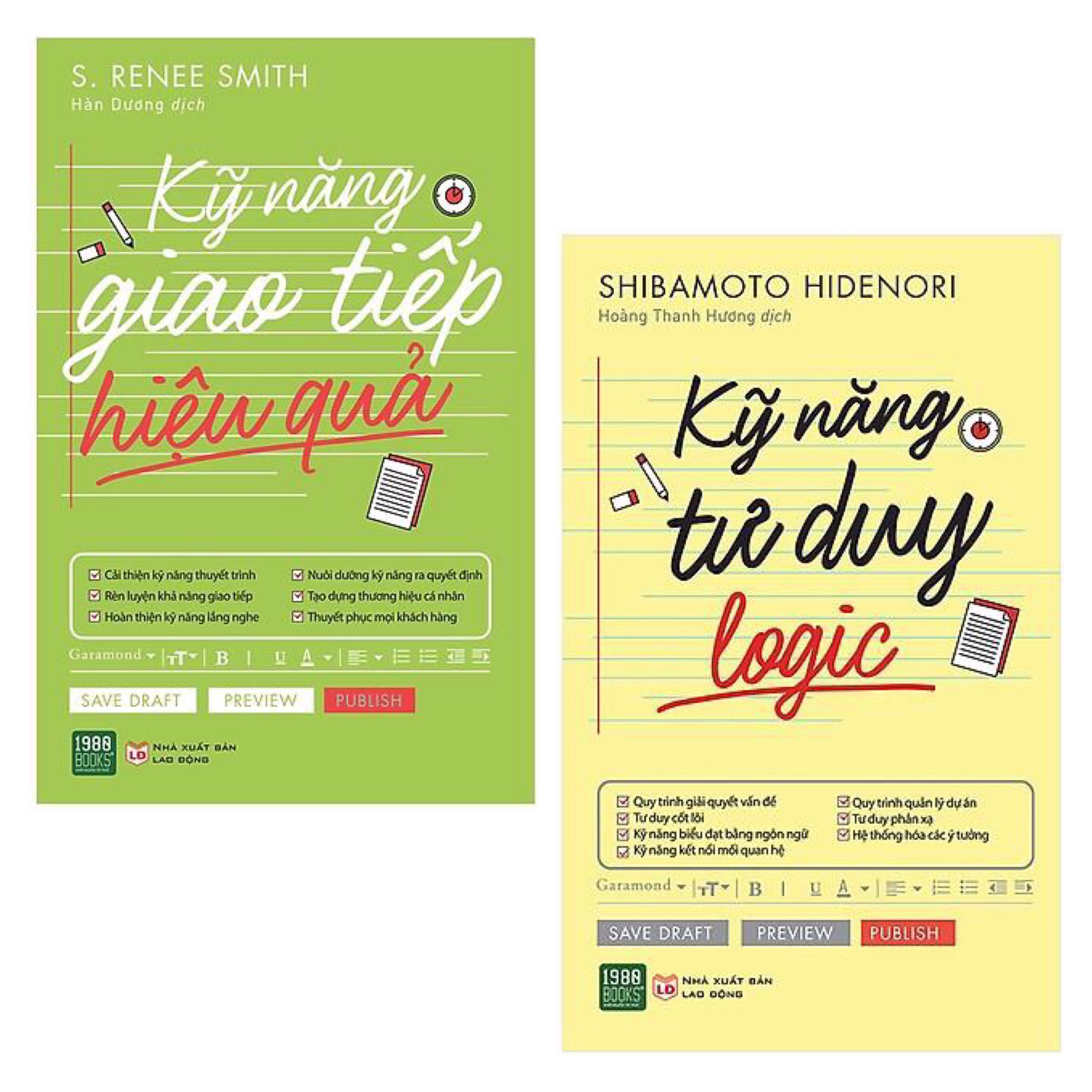 Combo Phát Triển Bản Thân: Kỹ Năng Giao Tiếp Hiệu Quả + Kỹ Năng Tư Duy Logic (cuốn sách giúp bạn cải thiện những kỹ năng của bản thân)