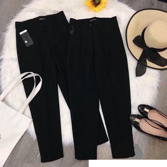 quần baggy màu đen lên dáng đẹp sang chảnh