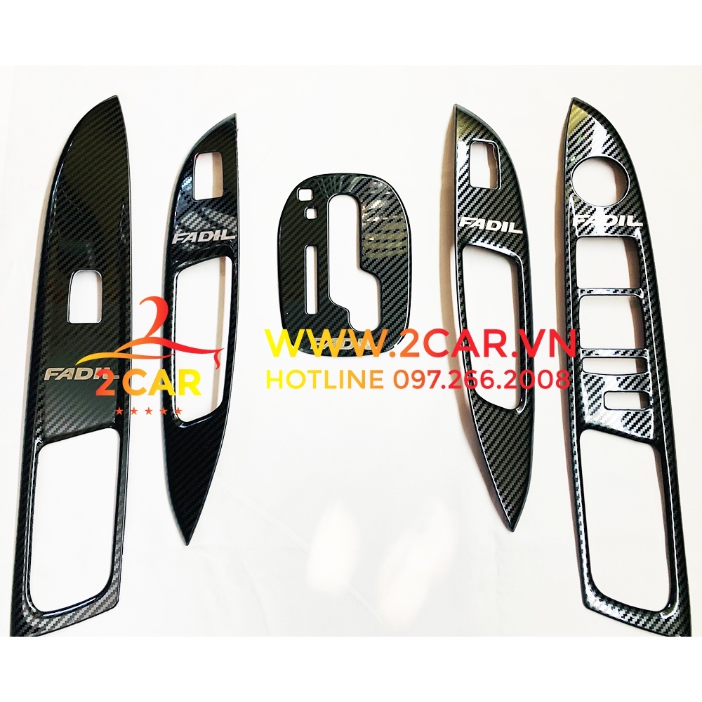Ốp nội thất CARBON xe Vinfast Fadil 2019 - 2023, vân cacbon kim loại cao cấp