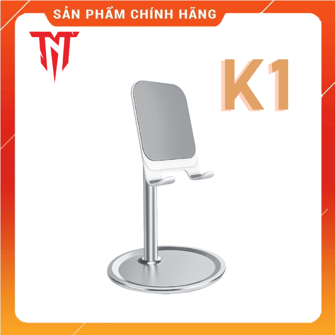 Giá đở điện thoại K1 , K2 đế tròn khung nhôm chắc chắn đế tròn desktop - Hàng chính hãng