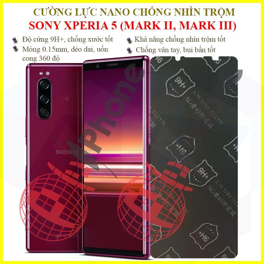 Dán chống nhìn trộm Sony Xperia 5, Xperia 5 II (Mark 2), Xperia 5 III (Mark 3) - Dán cường lực dẻo nano 9H