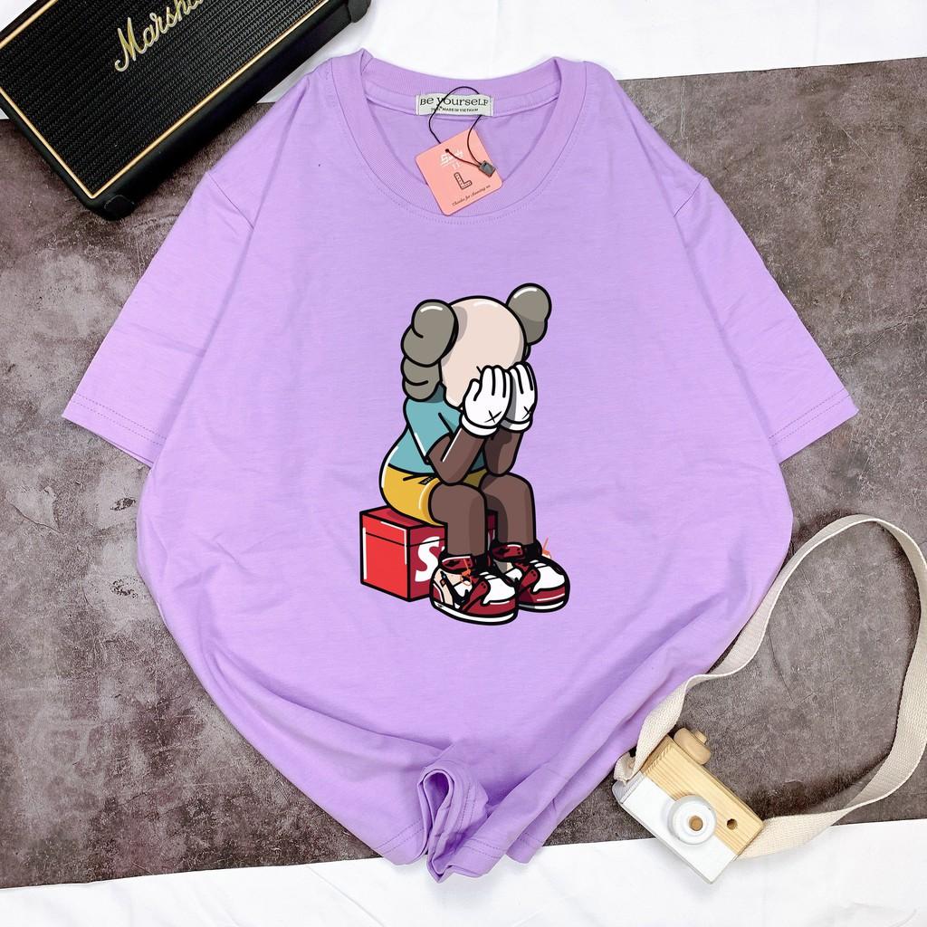 Áo thun tay ngắn Be Yourself unisex size M L XL - Gấu Ngồi khóc