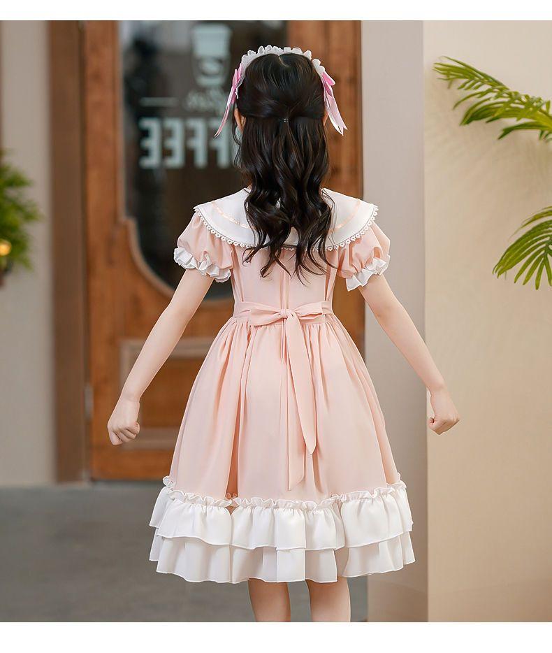 SHUANGYAN Váy công chúa Lolita cho bé gái 2023 Váy trẻ em Lolita mùa hè Váy cô gái mùa hè