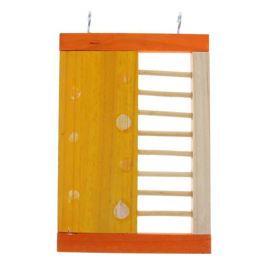 Pet Hamster Toys Natural Wooden Colorful Jumping Climbing Ladder Fun Toy