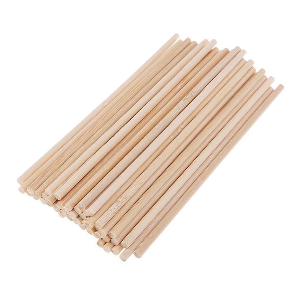 100pcs Wooden Dowel Rods 6 inch - 4mm Hardwood Dowels - Craft Dowels for Woodworking Project