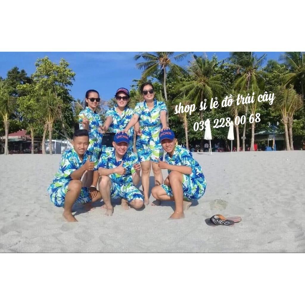 Đồ đi biển mẫu dừa nền trắng
