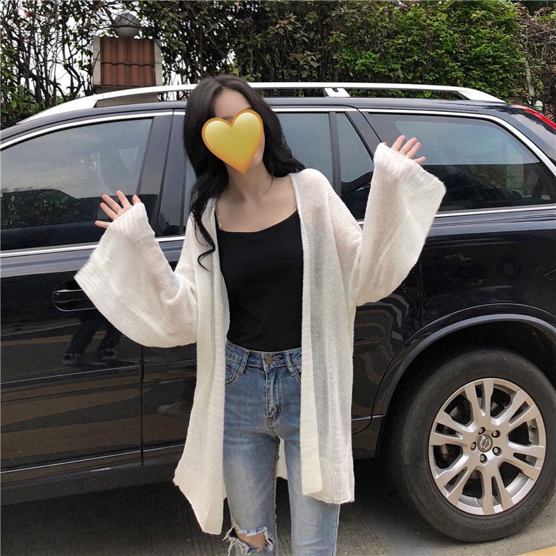 Áo khoác nữ Cardigan len mỏng dài tay