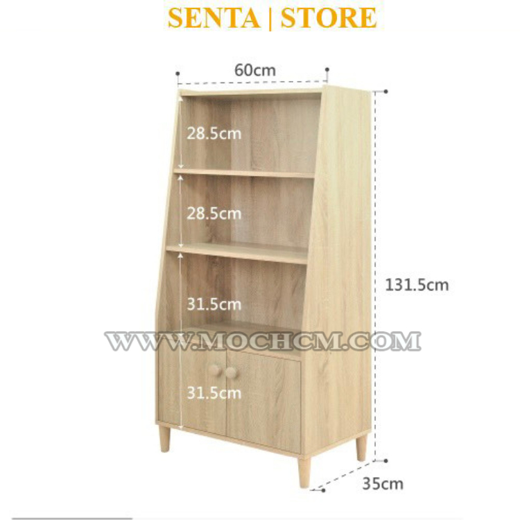 Kệ sách trang trí đa năng cho phòng khách và phòng ngủ gỗ công nghiệp MOC543