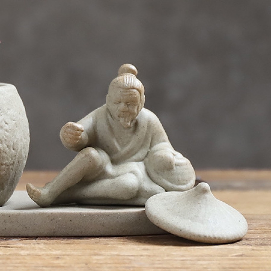 CHẬU CÂY , HỒ CÁ VÀ ÔNG LÃO CÂU CÁ TÍ HON ĐỂ BÀN TRANG TRÍ