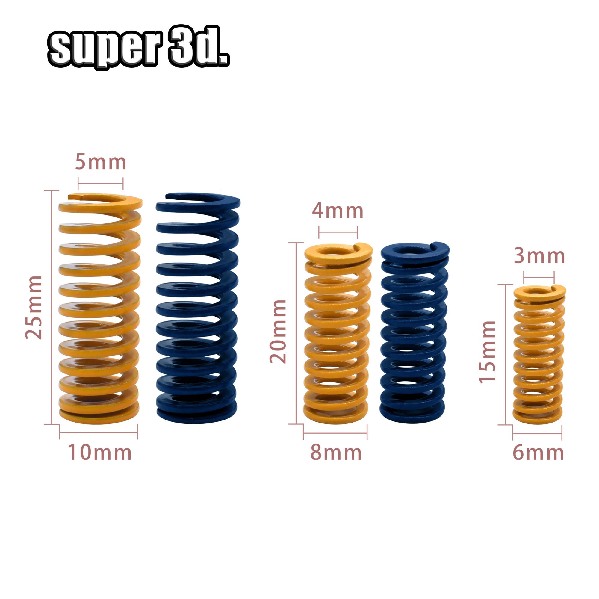 3D Máy In Phần Lò Xo Nóng Giường San Bằng Đùn Lò Xo Mạnh Cấu Tạo 3/4/5Mm Đường Kính Ngoài 6/8/10Mm Chiều Dài15/20/25Mm