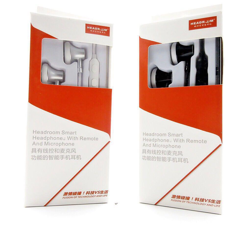 Tai nghe HEADROOM MS16 có tích hợp micro tiện dụng âm thanh sống động đi kèm nút tai nghe