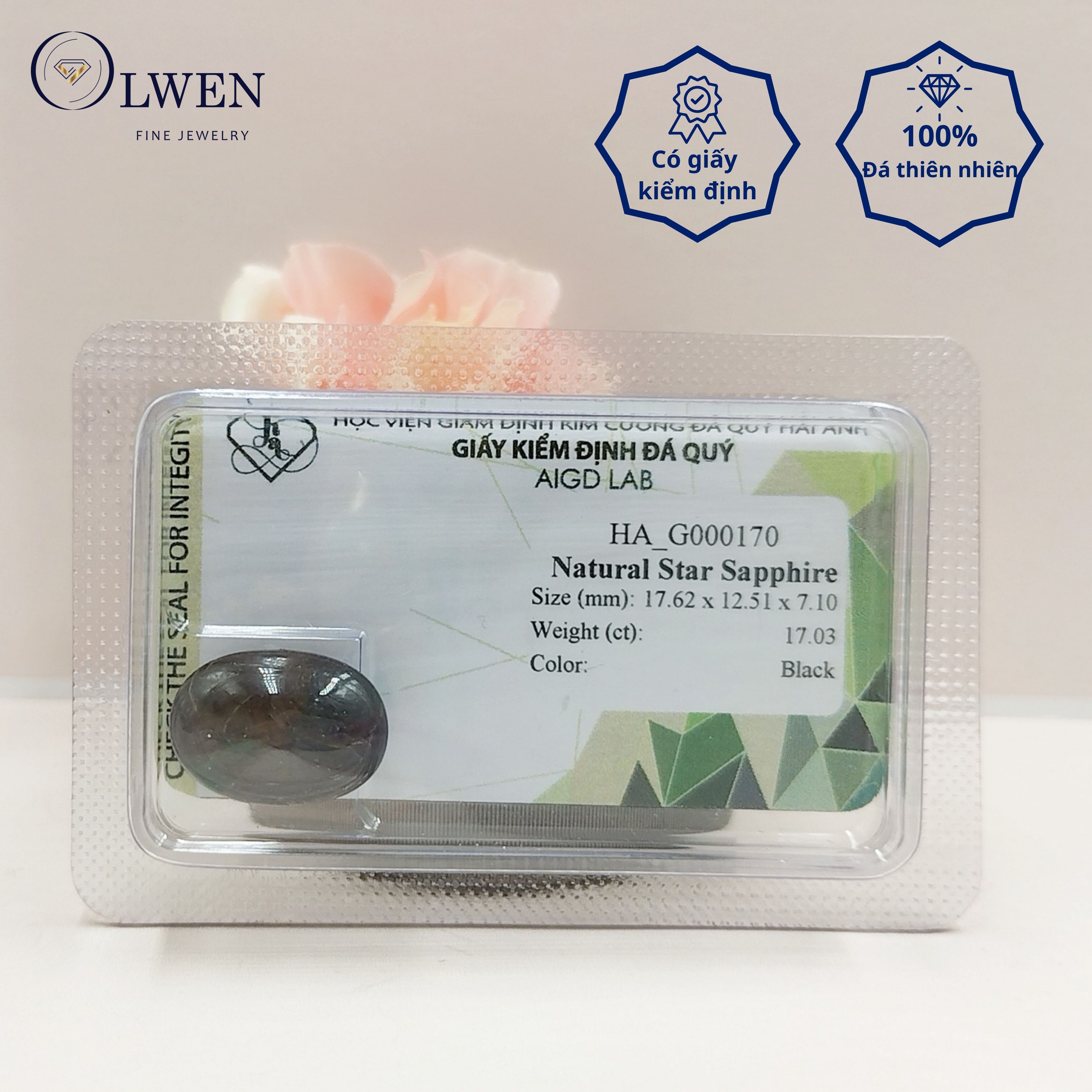 Viên đá Sapphire thiên nhiên HA-G000170